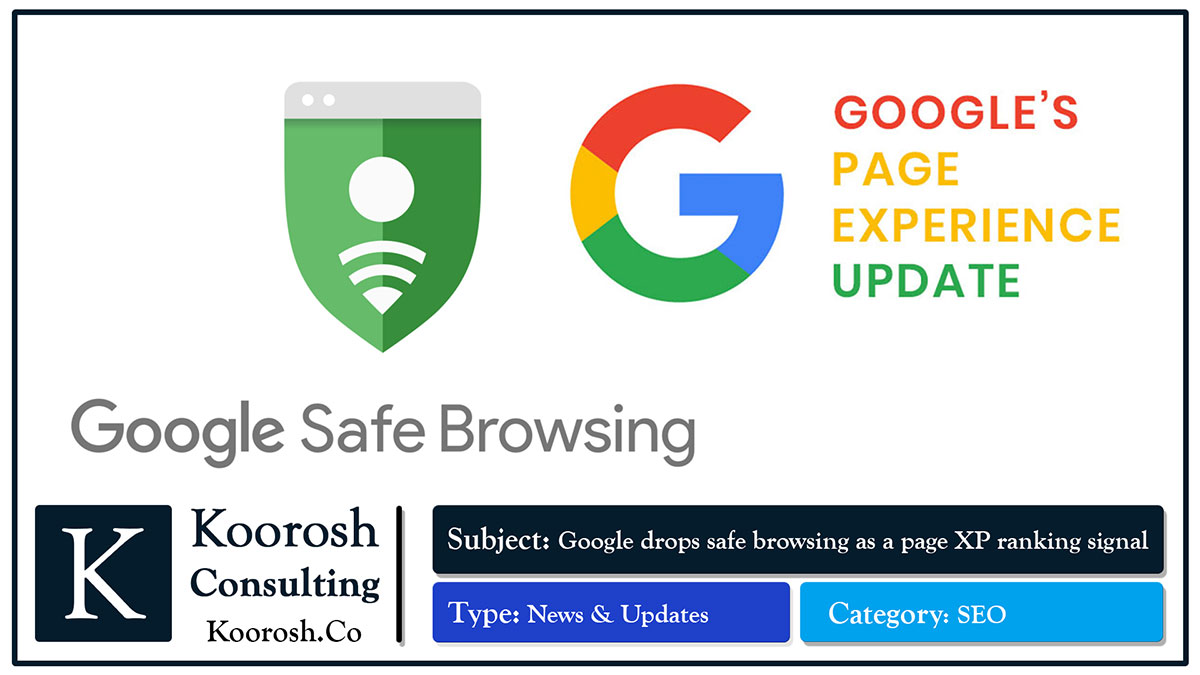 حذف سیگنال Safe Browsing در رتبه بندی Page Experience